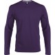 T-Shirt Homme Col V Manches Longues, Couleur : Purple (Violet), Taille : 3XL