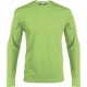 T-Shirt Homme Col Rond Manches Longues, Couleur : Lime (Vert Citron), Taille : 3XL