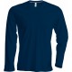 T-Shirt Homme Col Rond Manches Longues, Couleur : Navy (Bleu Marine), Taille : 3XL