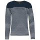 Marinière manches longues homme, Couleur : Striped Navy / White, Taille : S