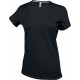 T-Shirt Col Rond Manches Courtes Femme, Couleur : Black (Noir), Taille : 3XL