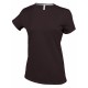 T-Shirt Col Rond Manches Courtes Femme, Couleur : Chocolate, Taille : 3XL