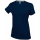 T-Shirt Col Rond Manches Courtes Femme, Couleur : Navy (Bleu Marine), Taille : 3XL