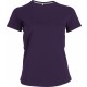 T-Shirt Col Rond Manches Courtes Femme, Couleur : Purple (Violet), Taille : 3XL