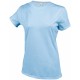 T-Shirt Col Rond Manches Courtes Femme, Couleur : Sky Blue (Bleu Ciel), Taille : 3XL