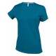 T-Shirt Col Rond Manches Courtes Femme, Couleur : Tropical Blue, Taille : 3XL