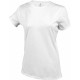 T-Shirt Col Rond Manches Courtes Femme, Couleur : White (Blanc), Taille : 3XL