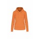 Sweat-Shirt Écoresponsable à Capuche Femme, Couleur : Light Orange, Taille : XS