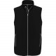 Bodywarmer Softshell 2 Couches, Couleur : Black (Noir), Taille : XS