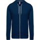 Veste coton légère à capuche, Couleur : Navy (Bleu Marine), Taille : XS