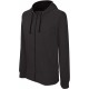 Sweat-Shirt Zippé Capuche Contrastée, Couleur : Dark Grey / Black, Taille : S