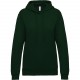 Sweat-shirt capuche femme, Couleur : Forest Green, Taille : XS