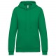 Sweat-Shirt Capuche Femme, Couleur : Kelly Green, Taille : XS