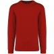 Sweat-Shirt Col Rond Unisexe, Couleur : Cherry Red, Taille : XS