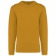 Sweat-Shirt Col Rond Unisexe, Couleur : Dark Mustard, Taille : XS