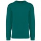 Sweat-Shirt Col Rond Unisexe, Couleur : Emerald Green, Taille : XS