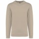 Sweat-Shirt Col Rond Unisexe, Couleur : Light Sand, Taille : XS