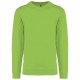 Sweat-Shirt Col Rond Unisexe, Couleur : Lime, Taille : XS