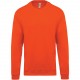 Sweat-shirt col rond, Couleur : Orange, Taille : XS