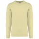 Sweat-Shirt Col Rond Unisexe, Couleur : Straw Yellow, Taille : XS