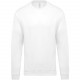 Sweat-shirt col rond, Couleur : White (Blanc), Taille : XS