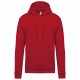 Sweat-Shirt Capuche Homme, Couleur : Cherry Red, Taille : XS