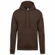 Sweat-Shirt Capuche Homme, Couleur : Chocolate, Taille : XS