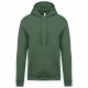 Sweat-Shirt Capuche Homme, Couleur : Earthy Green, Taille : XS