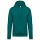 Sweat-Shirt Capuche Homme, Couleur : Emerald Green, Taille : XS