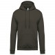 Sweat-Shirt Capuche Homme, Couleur : Green Olive, Taille : XS
