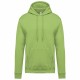 Sweat-Shirt Capuche Homme, Couleur : Lime, Taille : XS