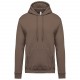 Sweat-Shirt Capuche Homme, Couleur : Moka Brown, Taille : XS