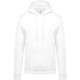 Sweat-shirt capuche homme, Couleur : White (Blanc), Taille : XS