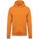 Sweat-shirt capuche enfant, Couleur : Orange, Taille : 4 / 6 Ans