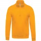 Sweat-shirt col zippé, Couleur : Yellow (jaune), Taille : 3XL