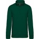 Sweat-Shirt Col Zippé, Couleur : Forest Green, Taille : XS