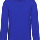 Sweat-Shirt Col Zippé, Couleur : Light Royal Blue, Taille : XS
