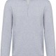Sweat-Shirt Col Zippé, Couleur : Oxford Grey, Taille : XS