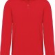 Sweat-Shirt Col Zippé, Couleur : Red (Rouge), Taille : XS