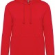 Sweat-Shirt Capuche Homme, Couleur : Red (Rouge), Taille : XS