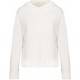 Sweat-Shirt Capuche Lounge Bio Femme, Couleur : Off White, Taille : S / M