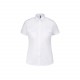 Chemise pilote manches courtes femme, Couleur : White (Blanc), Taille : S