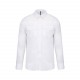 Chemise pilote manches longues homme, Couleur : White (Blanc), Taille : S