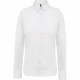 Chemise popeline manches longues femme, Couleur : White (Blanc), Taille : XS