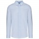 Chemise Popeline Manches Longues Homme, Couleur : Striped Pale Blue, Taille : 3XL