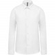 Chemise popeline manches longues homme, Couleur : White (Blanc), Taille : XS