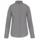 Chemise Col Mao Manches Longues Femme, Couleur : Silver, Taille : S