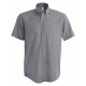 Chemise Oxford Manches Courtes, Couleur : Oxford Silver, Taille : 3XL