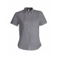 Chemise Oxford Manches Courtes Femme, Couleur : Oxford Silver, Taille : 3XL