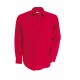 Chemise Popeline Manches Longues, Couleur : Classic Red, Taille : 3XL